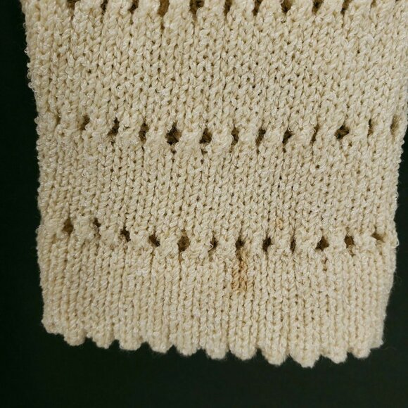 Vintage Adolfo New York Cream Open Front Knit Cardigan Size S/M - Picture 5 of 7